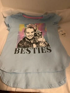 NEW Nickelodeon Girls' JoJo Siwa Short Sleeve Shirt Besties Cute Dog xs 4-5 - Picture 1 of 1