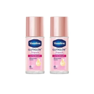 2x Vaseline Glutaglow Ultra Bright Deodorant Roll On Ampoule Serum Underarm 45ml - Image 1 of 3
