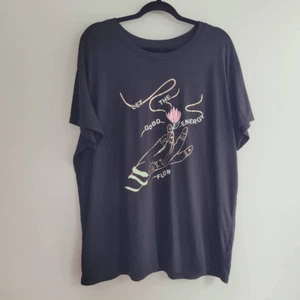 Torrid schwarz Grafik Folie Crew T-Shirt Relaxed Fit Spiritual Witchy Hippie Boho - Bild 1 von 7