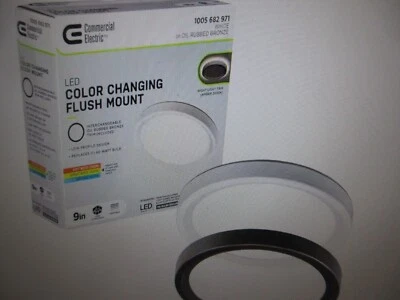 Eléctrico comercial 9 pulgadas Luz de techo LED empotrada blanca/aceite bronce frotado Foto 1 de 4