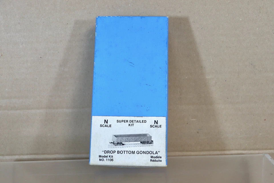 DIMI TRAINS 1106 N GAUGE DROP BOTTOM GONDOLA CAR WAGON SUPER DETAILED KIT nz - Image 1 of 4