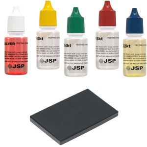 6Pc ACURATE Fresh Gold Silver Testing Jewelry Kit 10K 14K 18K 22K & Silver - Picture 1 of 10