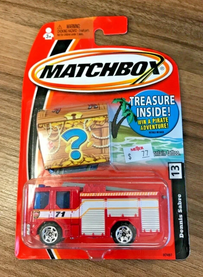 Matchbox Dennis Sabre #013 MBX ‘05 Series “Treasure Inside” Red VHTF! - Image 1 of 1