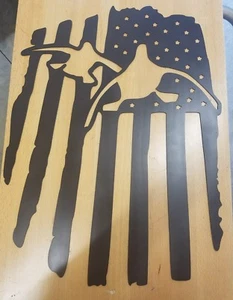 Ducks Flag metal wall art plasma cut sign gift idea unlimited - Picture 1 of 1