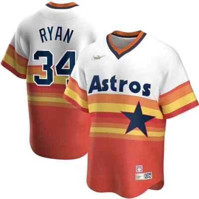 Camiseta deportiva retro para hombre Nolan Ryan Houston Astros Nike Cooperstown Collection MLB #34 Foto 1 de 4