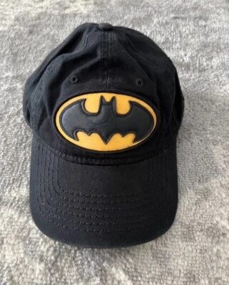 Gorra de béisbol Batman negra cosida 'cuero' murciélago Snapback DC Comics Foto 1 de 4