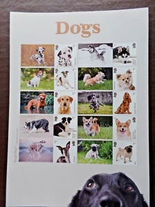G.B. SG LS 162 Dogs s/adh Smiler Sheet UMM - Picture 1 of 1