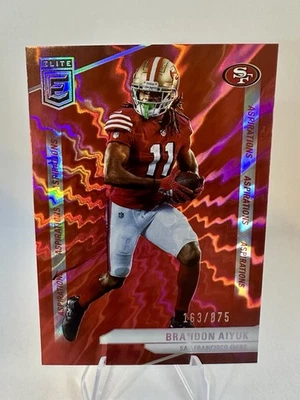 2024 Panini Donruss Elite - Brandon Aiyuk #41 Aspirations Shimmer /875 Red 49ers - Image 1 of 3