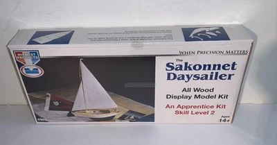 The Sakonnet Daysailer All Wood Display Model Kit Level 2 Midwest Products New - Image 1 of 2