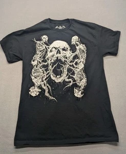 Riddick Art Electric Skeleton Short Sleeve Shirt Black Shirt Medium - Picture 1 of 3