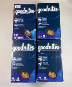 Goodnites Nighttime Boys Ropa Interior XL 95-120+ libras TOTAL 112 CT JUEGO DE 4 - Imagen 1 de 5