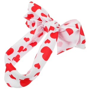 Printed Bow Hairband Baby Girl Toddler Newborn Bows Girls Headbands - Foto 1 di 12