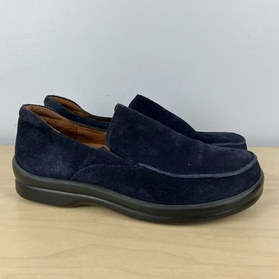 Birkenstock Footprints Women’s Size 39 / 8-8.5 Blue Suede Casual Slip On Loafers - Image 1 of 4
