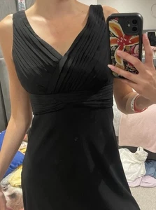 John Lewis Black Elegant Evening Dress UK 10 - Picture 1 of 6