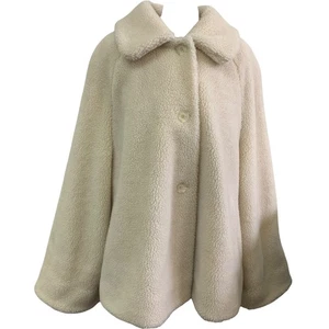 Orvis Beige Faux Shearling Teddy Overcoat Winter - Size XL - Picture 1 of 6