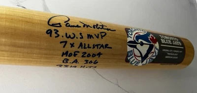 Paul Molitor Signed Toronto Blue Jays Cooperstown Stat bat Beckett BAS#BS14896 - Image 1 of 4