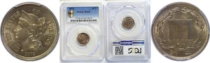 1872 3C Nickel Three Cent PCGS MS-65 - Picture 1 of 3