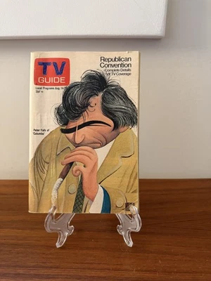 TV Guide August 14 1976 NY Metro Edition - Peter Falk Columbo Hirschfeld Cover - Image 1 of 2