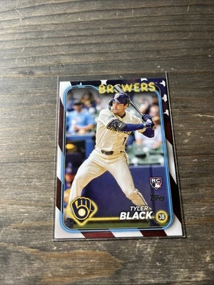 2024 Topps Update Tyler Black #US144 Rookie Independence Day #'d /76 Brewers - Image 1 of 3