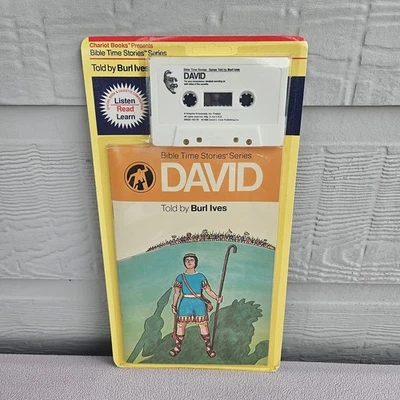 Bible Times Stories Series DAVID Burl Ives Vintage Book & Cassette 1988 - Image 1 of 4