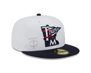 Minnesota Twins New Era White State 59FIFTY Fitted Hat - Picture 1 of 7