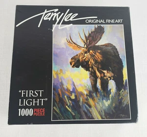 Rompecabezas Terry Lee 1000 piezas primera luz alce nuevo en caja - Imagen 1 de 11