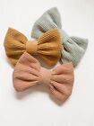 Girls Hair Bow Clips Spring Vibes Pastel Colours Set Of 3 Gift Birthday Baby