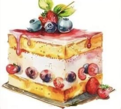 BIRTHDAY CAKE (6) CROSS STITCH PATTERN - Image 1 of 2