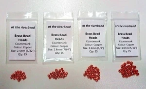 Copper Cyclops Brass Bead Heads in 2.4mm, 2.8mm, 3.2mm & 3.8mm for Fly Tying - Bild 1 von 5