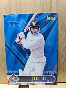 DENE HILLS🏆#77 1996 Futera World Cup SHEFFIELD SHIELD Cricket Card🏆 - Foto 1 di 2