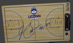 JIM CALHOUN signed (UCONN HUSKIES) Elite Coaches clipboard BECKETT BAS BF87264 - Picture 1 of 1