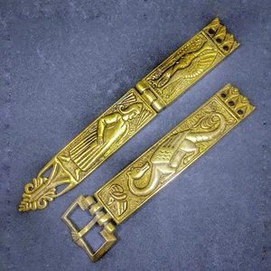 Medieval Replica Belt Buckle Set, 14th Century German Girdle Belt Brass 24mm - Picture 1 of 1