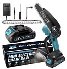 Mini Chainsaw Electric Handheld Cordless Portable Chainsaws Battery 6" Chain Saw