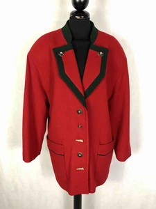 JULIUS LANG VINTAGE '80 Giacca Giaccone Donna Tirolo Lana Woman Jacket Sz.L - 46 - Imagen 1 de 6