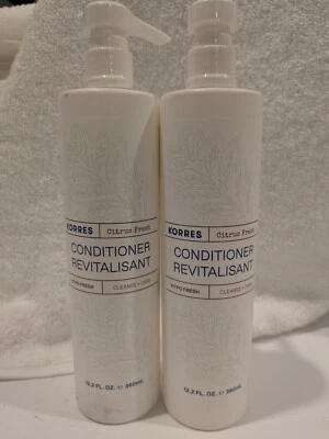 Lote de 2 Korres Acondicionador Fresh Citrus 360 ml 12,2 oz  Foto 1 de 2