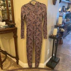 Pink VICTORIA’S SECRET Women Animal Print Hooded Ears Thermal One Piece Size XS - Picture 1 of 7