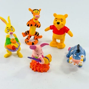 VTG Disney Applause Winnie the Pooh Figures Piglet Tigger Rabbit Eeyore 5pc Lot - Picture 1 of 11