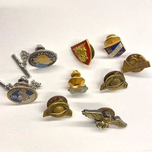 Vintage Lot of 9 Bendix Apollo 11 13 AOA NASA pin 24g gold filled - Picture 1 of 15