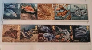 GB - 2014 - "Nachhaltige Fische & bedrohte Fische" 10er Set Briefmarken 1. Klasse postfrisch - Bild 1 von 1