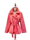 Brooks Brothers Barbiecore Pink Spy Girl Short Trench Coat Double Breasted 12
