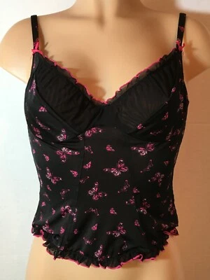 Sujetador Bustier Camisola VICTORIA’S SECRET Top M SEXY LITTLE THINGS Mariposas De Colección Foto 1 de 4