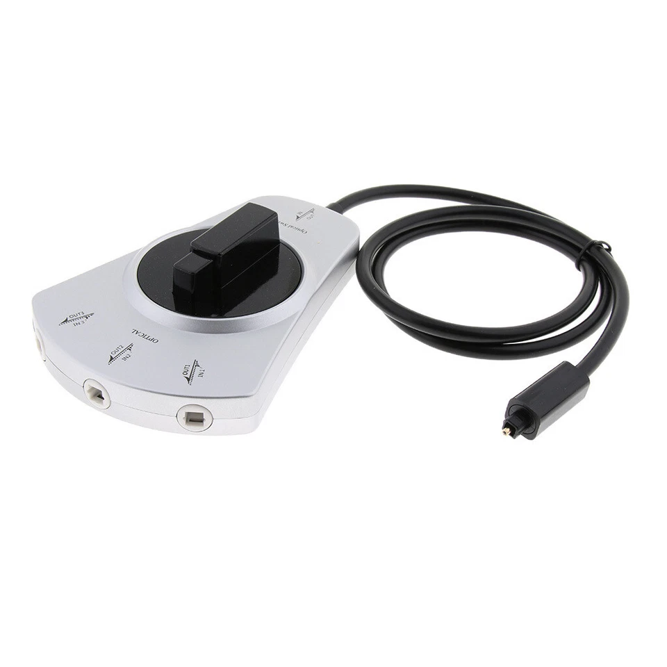 3 Port Digital Optical Audio Switch  Selector for Fiber Optic Cables HDTV - Image 1 of 4
