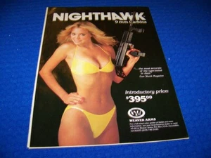 1984 WEAVER ARMS NIGHTHAWK 9MM CARBINE "DEBBI"..1-PAGE ORIGINAL SALES AD (904LL) - Picture 1 of 2