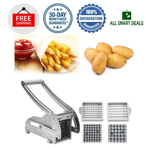 Cortador De Papas Fritas Comercial 2 Cuchillas De Acero Inoxidable Filadas - Imagen 1 de 12