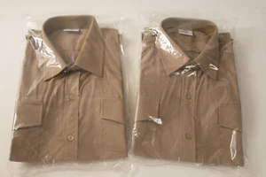 ABL SAE 149121 Preta 41N (H3L) L/S Military Shirt (JSF6) NWT Khaki Beige Medium - Picture 1 of 8