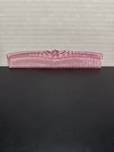 Pettine vintage anni 50 Columbia rosa acrilico 7 3/4" USA denti fini/larghi art deco - Foto 1 di 18