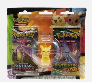Pokemon TCG Back to School Pikachu Eraser 2-Pack Blister Evolving Skies - Picture 1 of 1