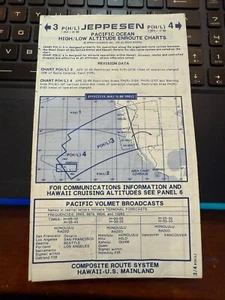 jeppesen carta di volo vintage 1 2 hl pacifico oceano altitudine alta bassa 88 - Foto 1 di 1