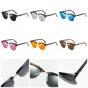 Sunglasses 1980's Classic Womens Mens Mirror Square Vintage Black tortoise uk - Picture 1 of 14
