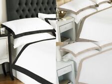 Luxury Duvet Cover Sets 100% Egyptian Cotton Corner Border Single Double King 